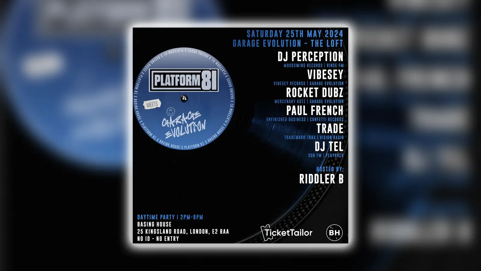 Platform 81 Garage Evolution party with DJ Perception, Vibesey, Rocket Dubz, Paul French and more