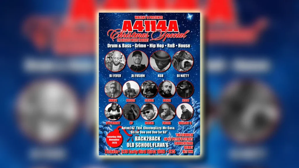 A Christmas Special at The Church club in Derby on November 29th 2025